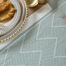 Chemin de table imperméable motif géométrique doré moderne