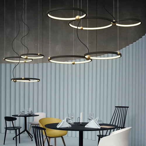 suspension moderne à anneau led pour décoration intérieure - vue 9 sur 9