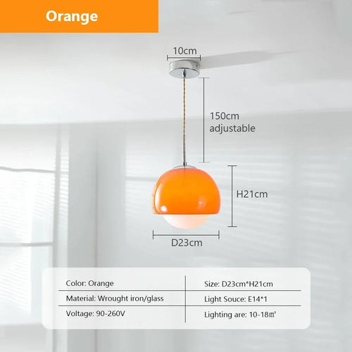 lampe suspendue nordique en verre pour intérieur décoratif - vue 9 sur 8