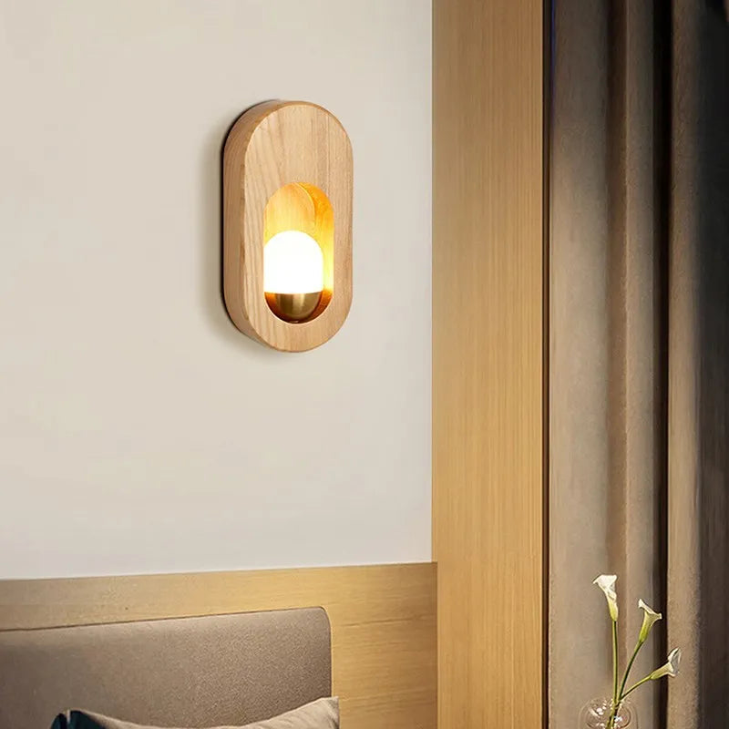 applique led bois bande décorative nordique maison