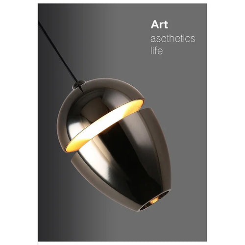 Lamp Nordic Minimalist Modern Bedside Pendant Light Fixtures , Single-Light Ceiling Light Fixture For Bedroom, Kitchen, Entryway - vue 3 sur 11