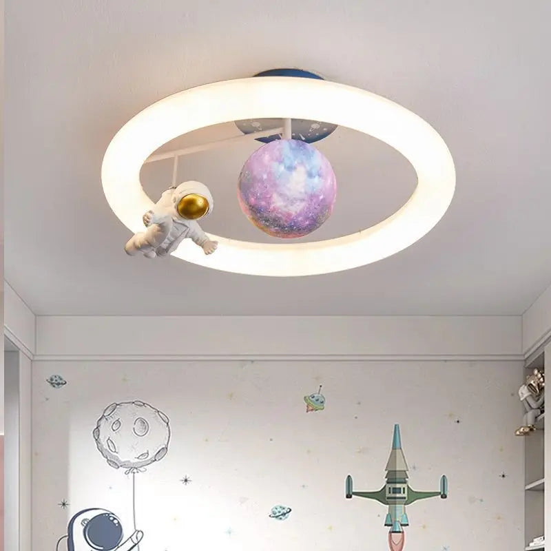 plafonnier créatif lapin espace lumière pour étudiants