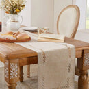 Chemin de table lin ajoure style moderne