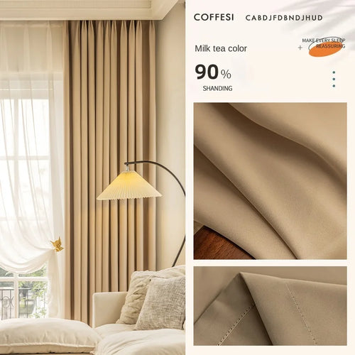 Rideau moderne plissé occultant luxe pour salon chambre
