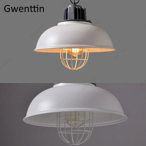lustre rétro en fer pour décoration intérieure et éclairage - vue 4 sur 7