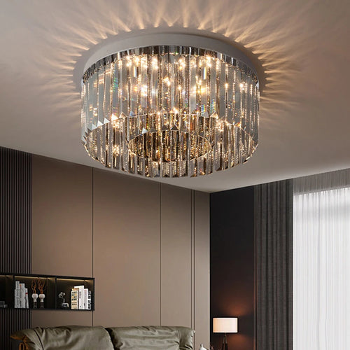plafonnier en cristal design haut de gamme pour intérieur élégant - vue 6 sur 9
