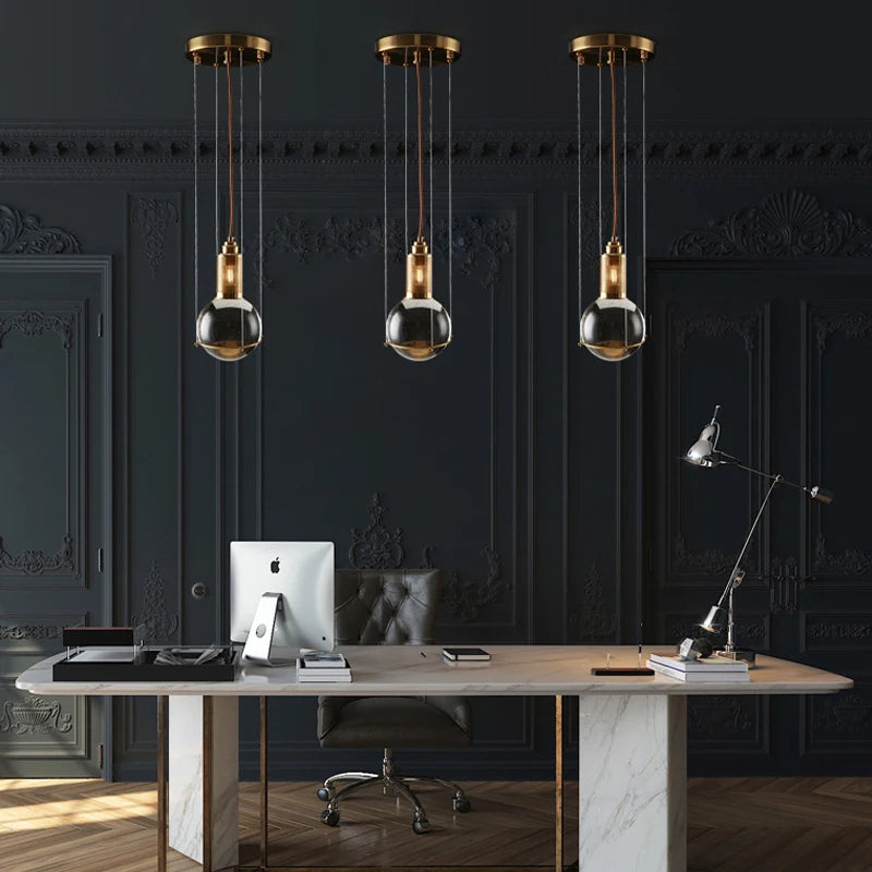 suspension boule de cristal style nordique moderne pour décoration intérieure - vue 3 sur 6