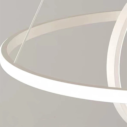 lustre circulaire en boule de fer avec luminaires led pour décoration - vue 7 sur 8