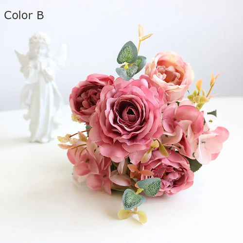 bouquet de fleurs artificielles pour décorations de mariage et automne - vue 4 sur 12