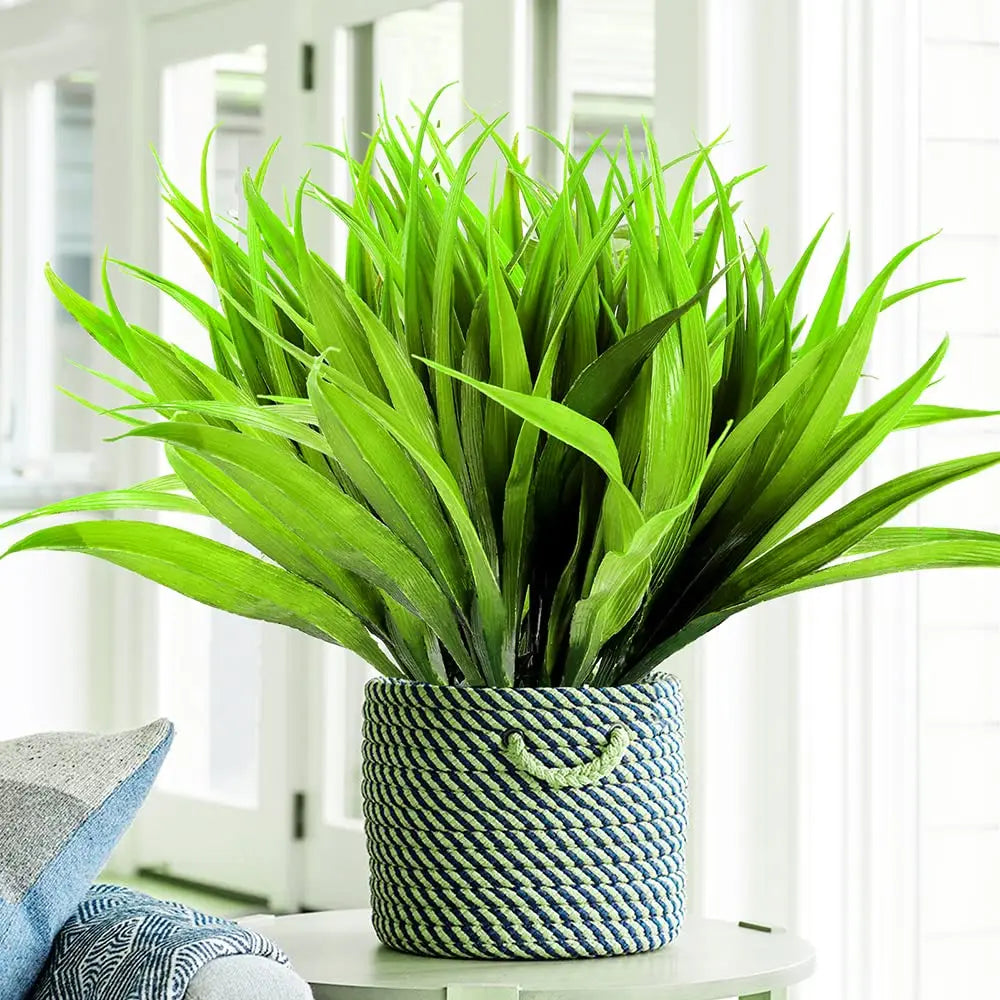 bouquet de plantes artificielles palmier tropical et orchidées décoratives - vue 3 sur 8