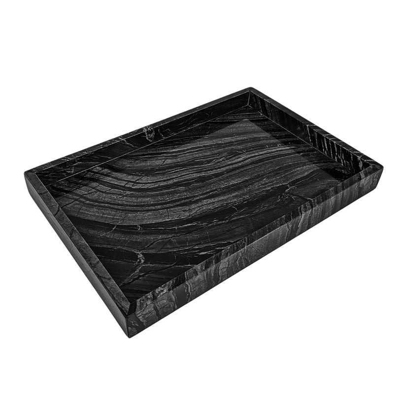 boîte de rangement en travertin et marbre naturel luxe