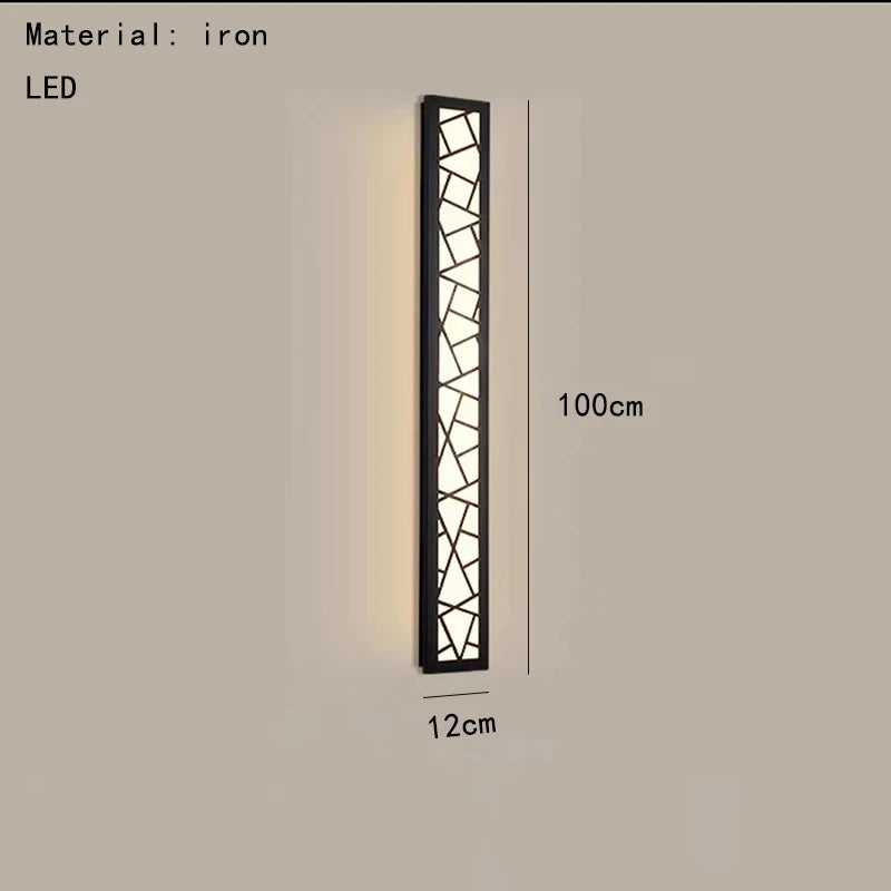 applique murale led style chinois lumière chaude 3000k acrylique métal - vue 10 sur 11