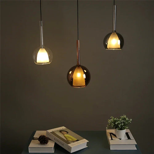 suspension en verre design nordique moderne pour éclairage décoratif - vue 2 sur 17