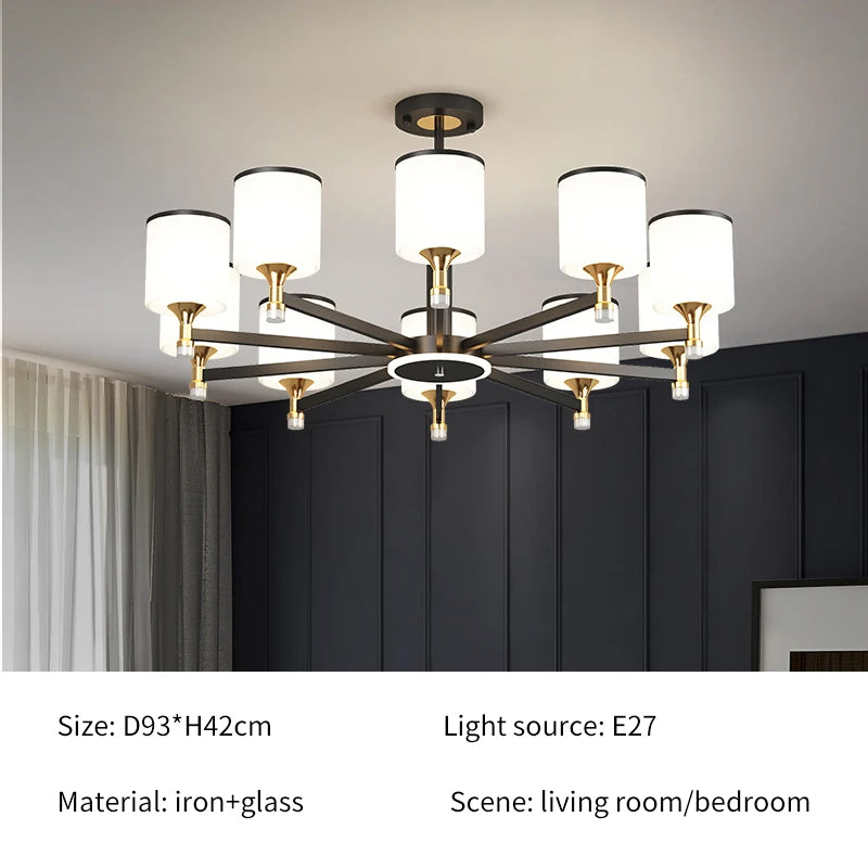 lustre nordique 15 têtes design moderne luxe pour intérieur lumineux - vue 13 sur 16