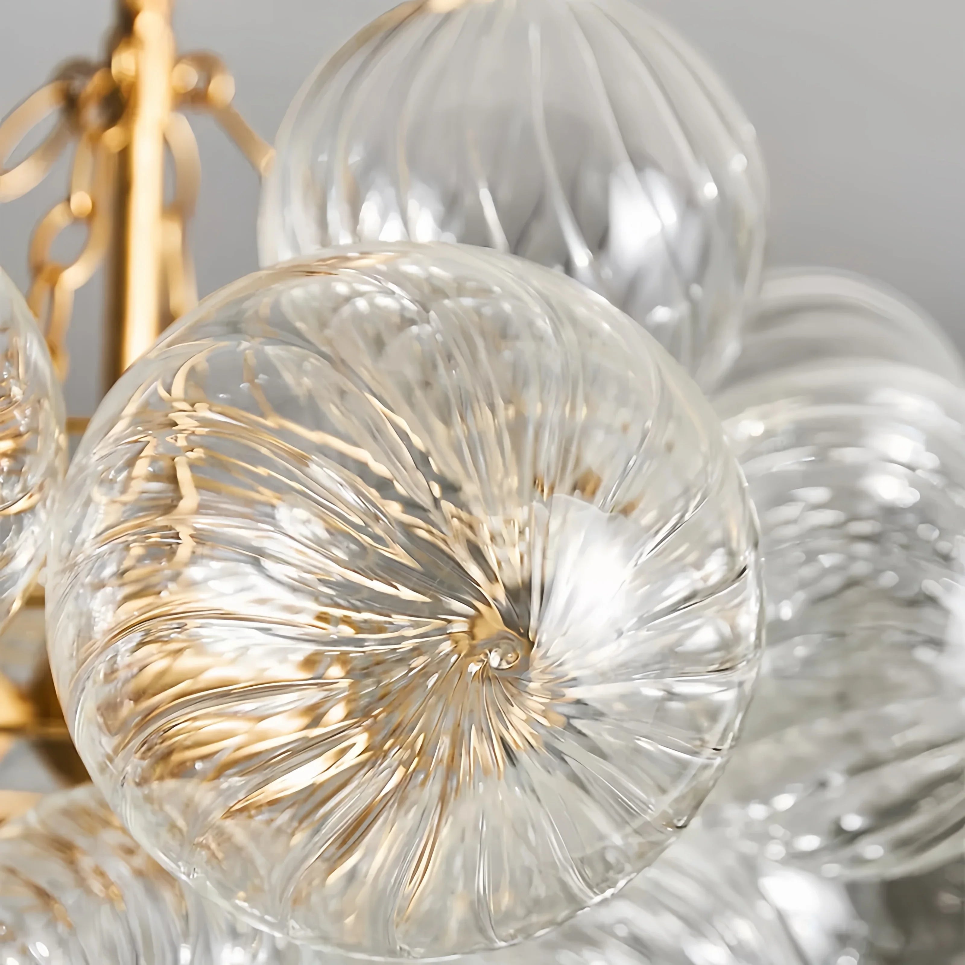 lustre suspendu à bulles de verre design moderne pour intérieur élégant - vue 5 sur 12