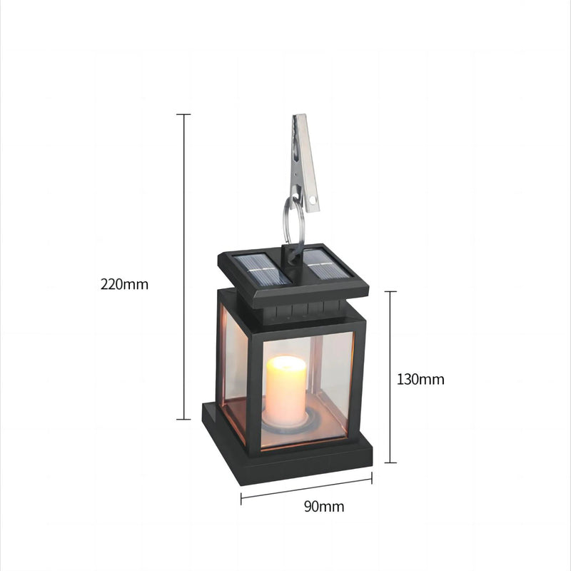 Lampe solaire bougie lanterne jardin étanche noël