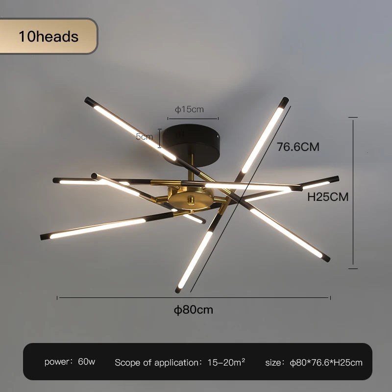 plafonnier led moderne réglable lustre suspension pour éclairage intérieur