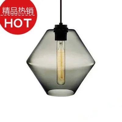 lustre suspendu moderne en verre transparent design élégant - vue 11 sur 28