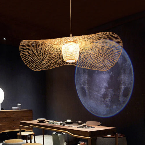 Nouveau Style chinois LED E27 bambou lampes suspendues maison éclairage créatif pour Tatami salle à manger Restaurant Suspension Luminaire