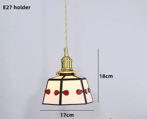 suspension nordique en verre teinté et cuivre élégant