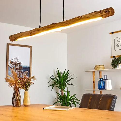 suspension en bois minimaliste style japonais pour décoration intérieure - vue 3 sur 6