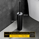 porte-brosse mural en acier inoxydable pour salle de bain