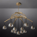 lustre moderne en cristal géométrique pour intérieur luxueux