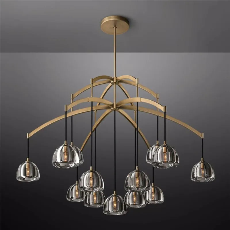 lustre moderne en cristal géométrique pour intérieur luxueux - vue 3 sur 14