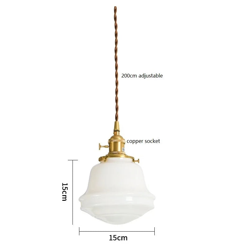 iwhd suspension led en verre et cuivre style nordique moderne - vue 22 sur 28