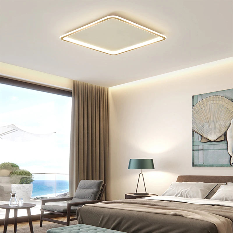 plafonnier led moderne simple variable ronde ou carrée - vue 3 sur 27