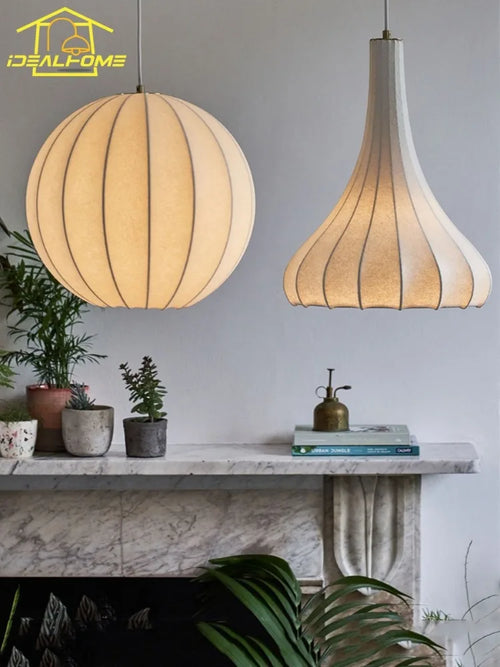 suspension en soie wabi sabi design nordique moderne pour intérieur - vue 2 sur 9