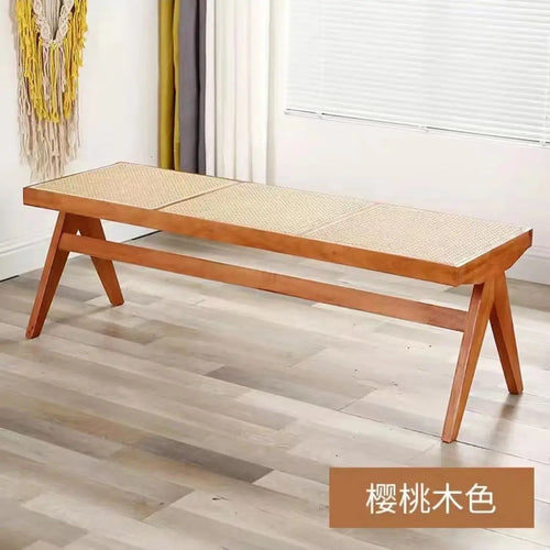banc en rotin tressé style japonais ancien pour petit espace - vue 14 sur 18