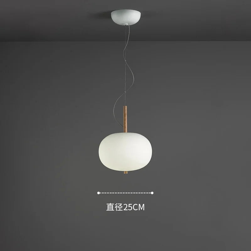 lustre nordique en verre avec suspension led pour décoration