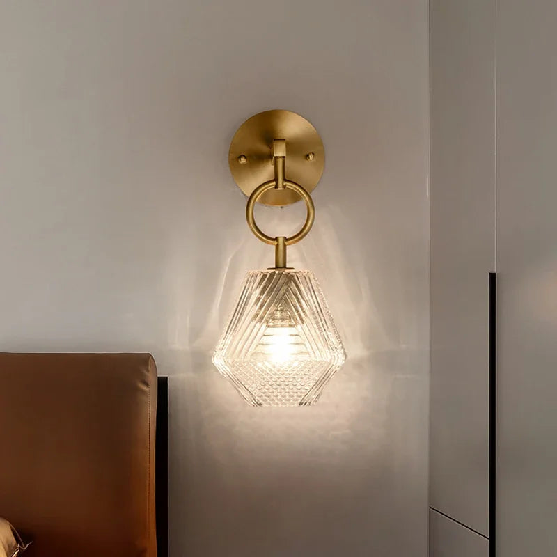 applique murale en verre style nordique américain led vintage edison