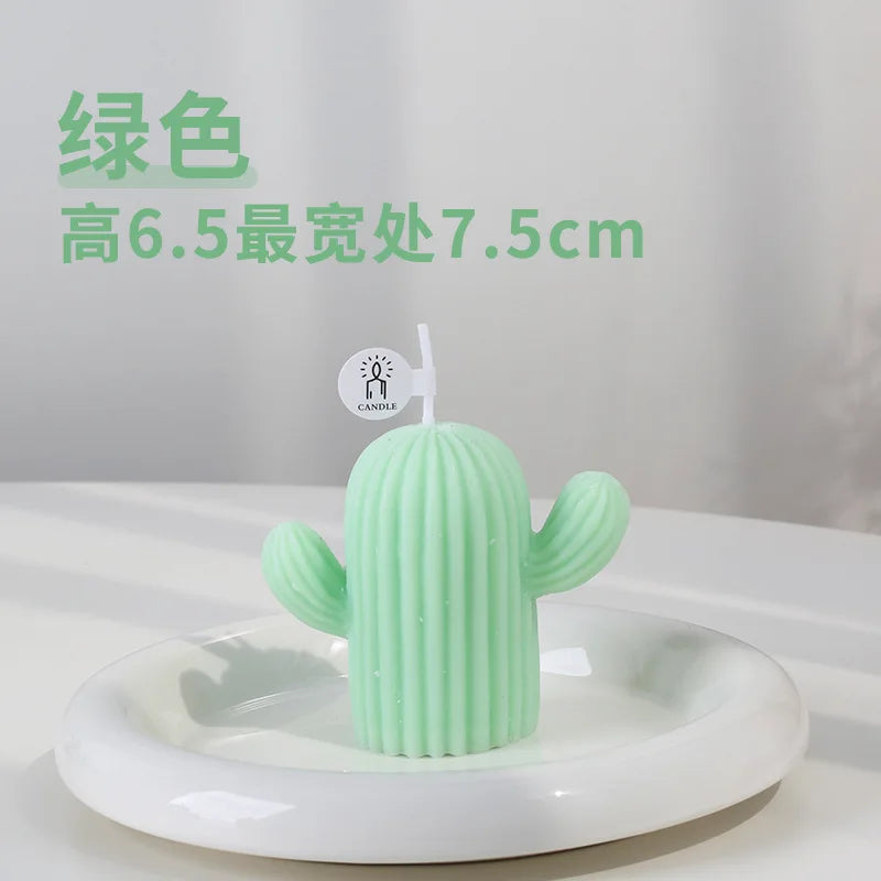 bougies parfumées cactus en cire de soja pour décoration et accessoires photo - vue 8 sur 9