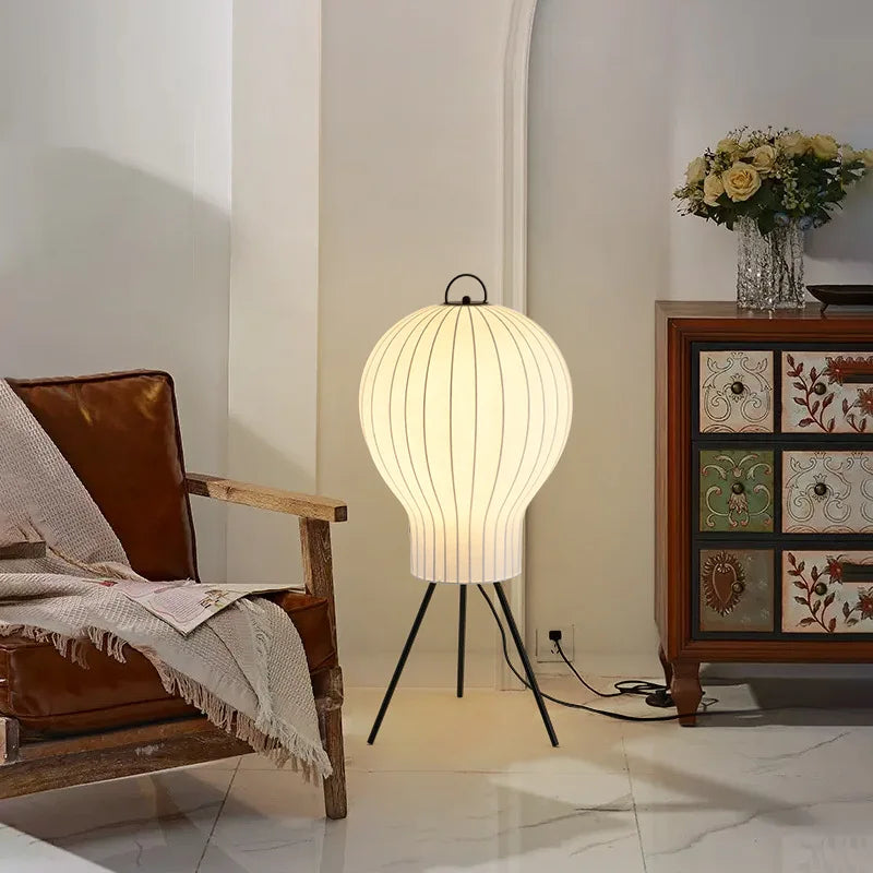 Jellyfish Floor Lamp Silk Standing Light Table Lamps for Bedroom Beside - vue 3 sur 7
