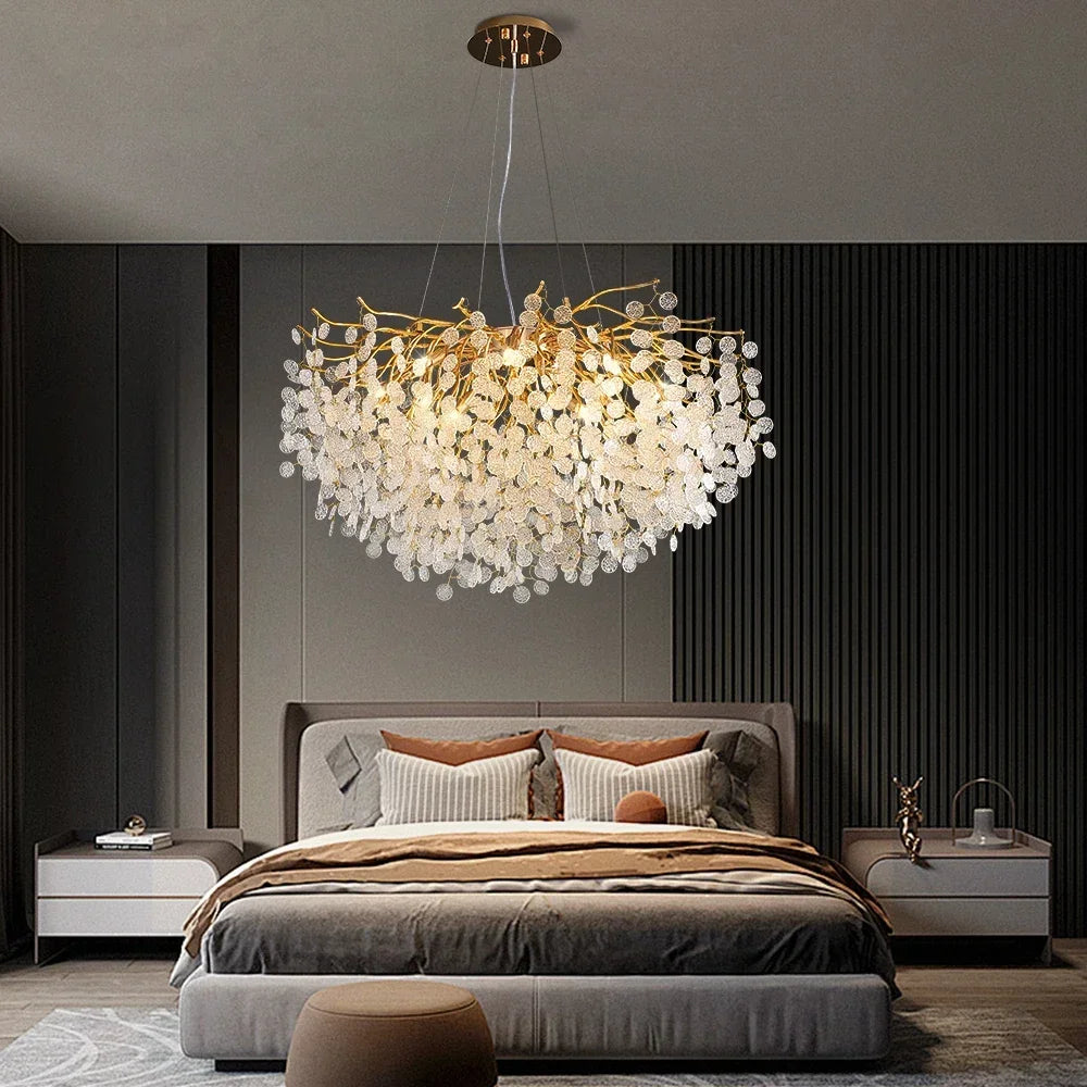 lustre en cristal moderne design pour intérieur élégant - vue 5 sur 10