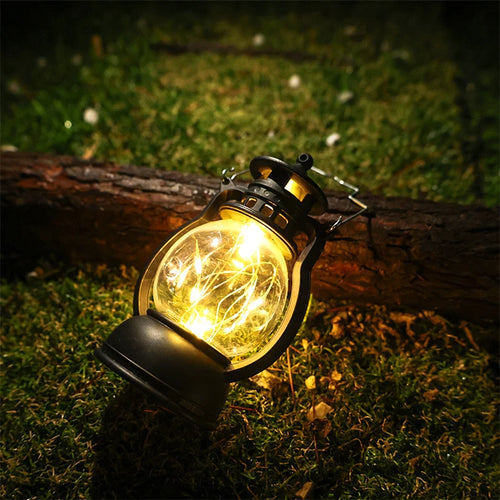lampe led rétro portable avec flamme dynamique pour camping - vue 2 sur 10