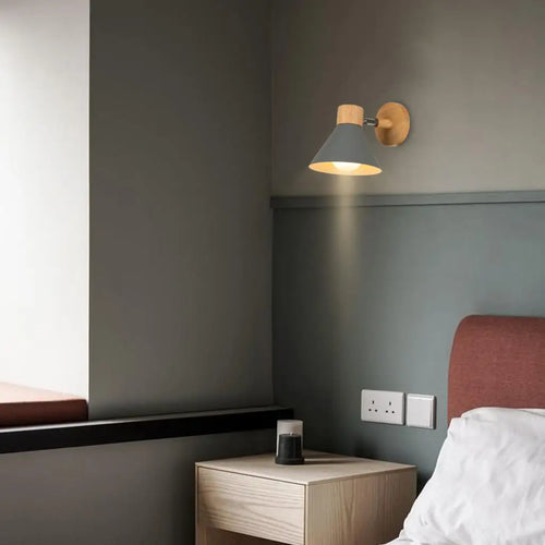 applique murale led en bois style nordique moderne