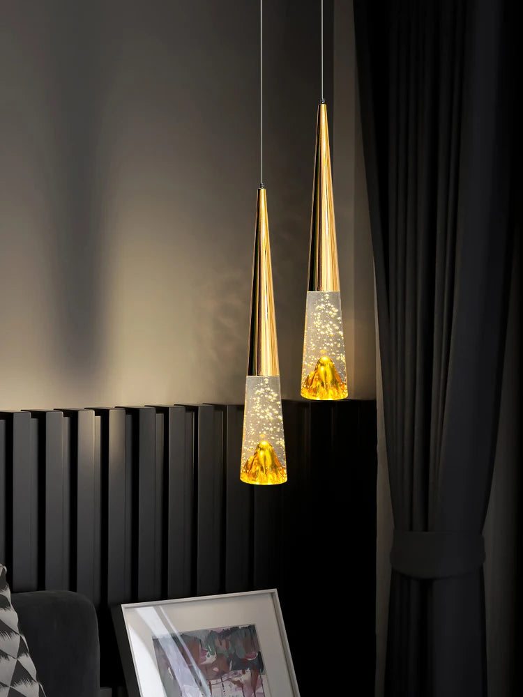 lustre en cristal bulles pour éclairage de luxe nordique - vue 5 sur 8