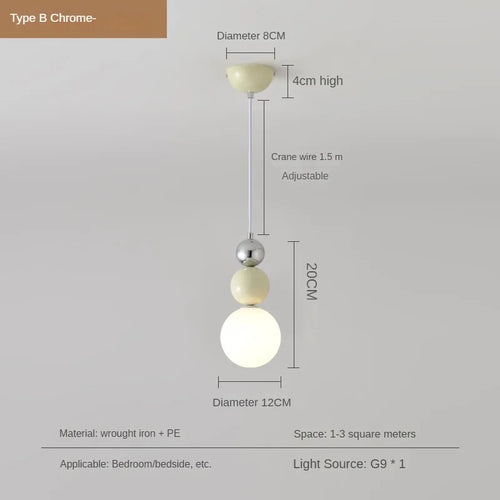 lustre nordique moderne en forme de gourde créative pour intérieur - vue 9 sur 12