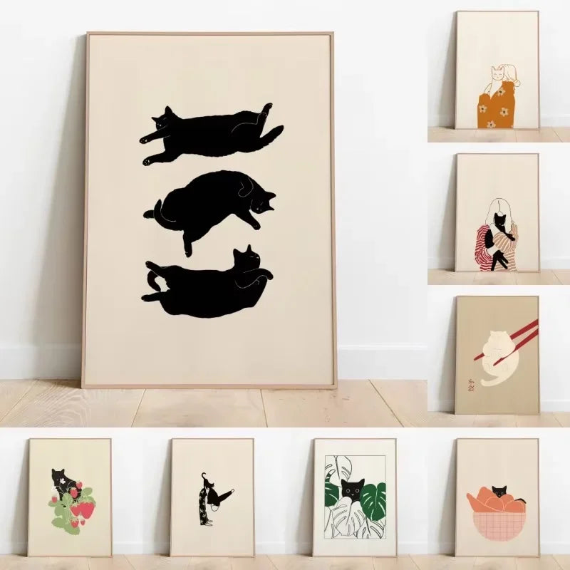 affiche moderne d'une créature de dessin animé mignon décorative