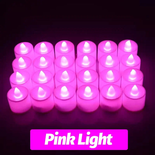 bougies led sans flamme décoration fête mariage noël en forme de cœur - vue 14 sur 14