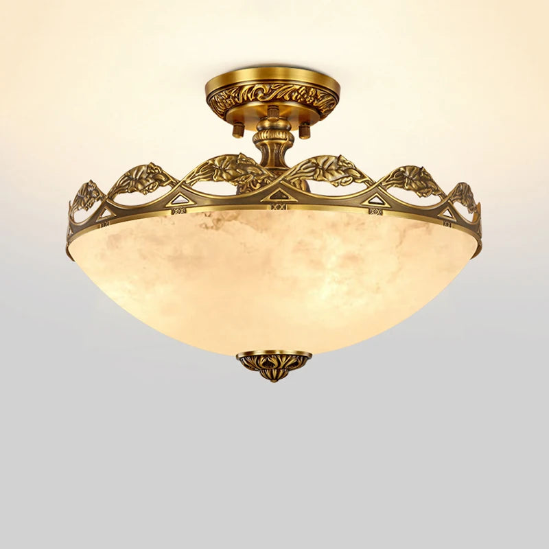 lampe de poche en marbre européen avec support en laiton - vue 4 sur 7