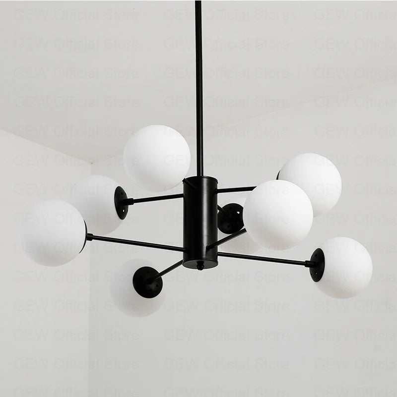 lustre moderne magic bean en verre pour décoration maison - vue 6 sur 14