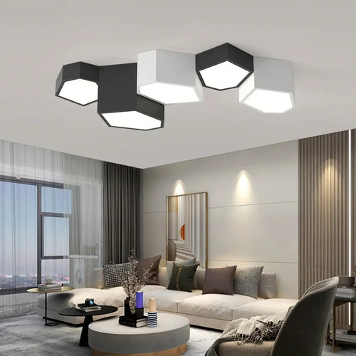Plafonnier Led cubique irrégulier nordique - vue 3 sur 10