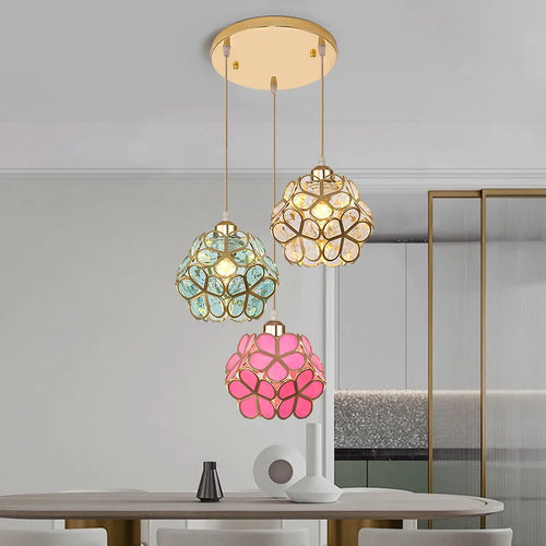 lampe de plafond led moderne à tête unique macaron en forme de pétale - vue 5 sur 20