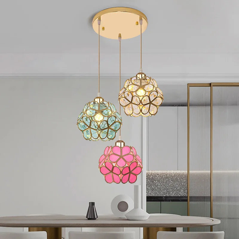 lampe de plafond led moderne à tête unique macaron en forme de pétale - vue 4 sur 20