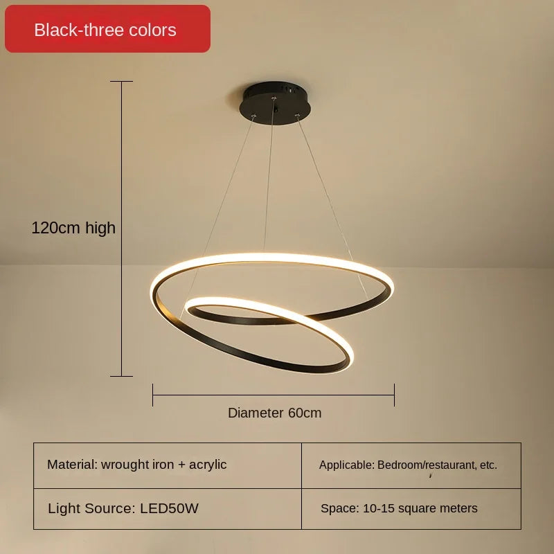 lustre circulaire minimaliste pour éclairage moderne intérieur - vue 10 sur 10