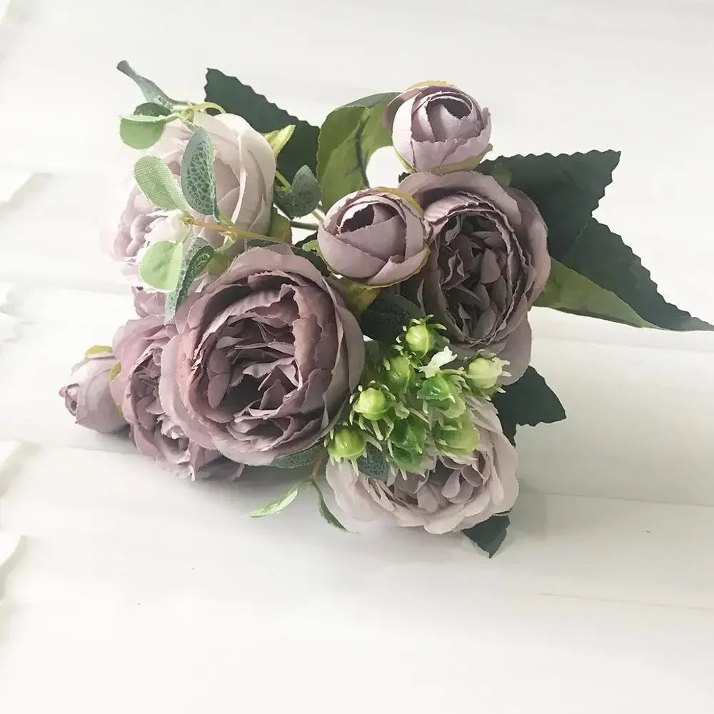 petit bouquet de fleurs artificielles pour décoration printanière et mariage - vue 19 sur 37